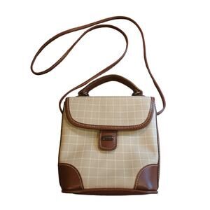 Esprit Brown & Cream Small Hand and Crossbody Bag 7 x 7 x 2  NWOT